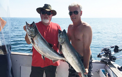 Salmon action heats up in Oswego, NY!